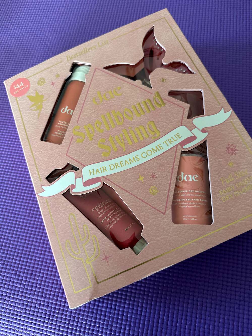 Dae Spellbound Styling Set Dry Shampoo Sunsetter Hairspray Butterfly Clip NEW